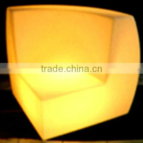 plastic furniture led lighting sofa/weeding sofa/cafe sofa