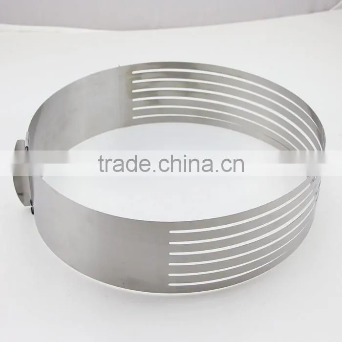 Adjustable Stainless Steel Layer Cake Slicer Kit Mousse Cake Ring Mold