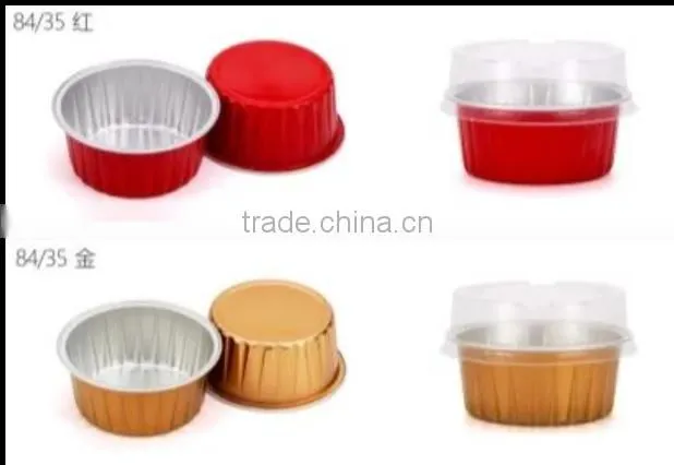 Cheap colour coated airline aluminium foil cake tray