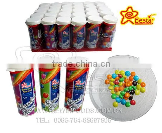Lovely Bear Shaped Bottle Colorful Crisp Chocolate Bean