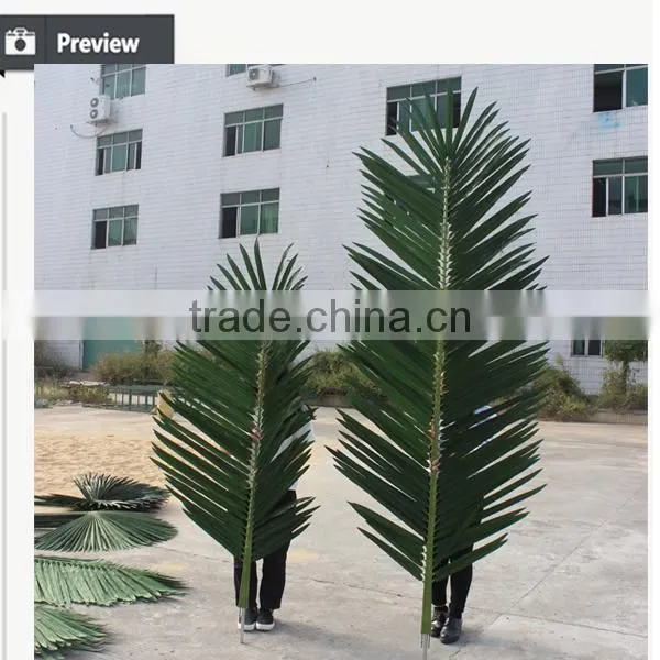 High quality outdoor plastic artificial plam tree leaves