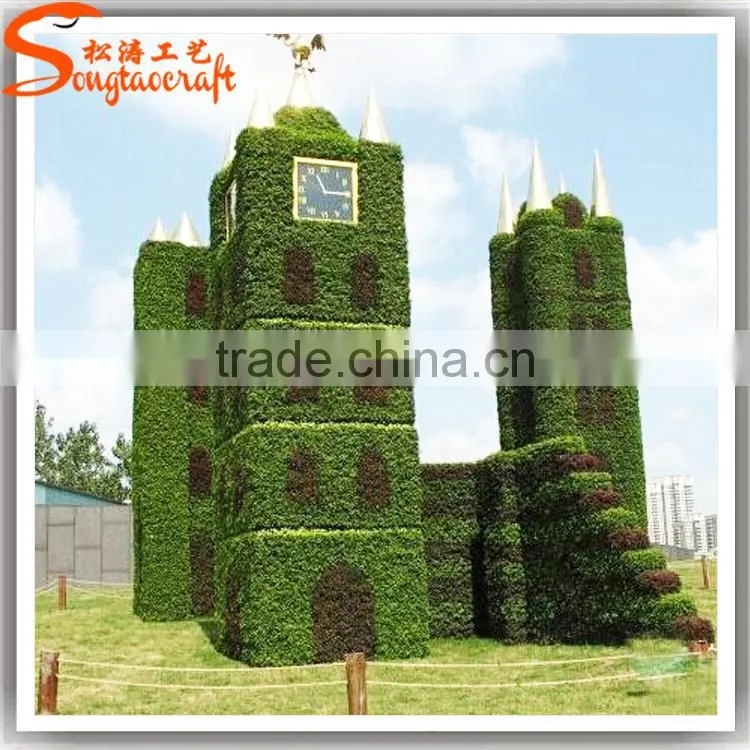 Artificial grass building statues plastic artifical grass statue