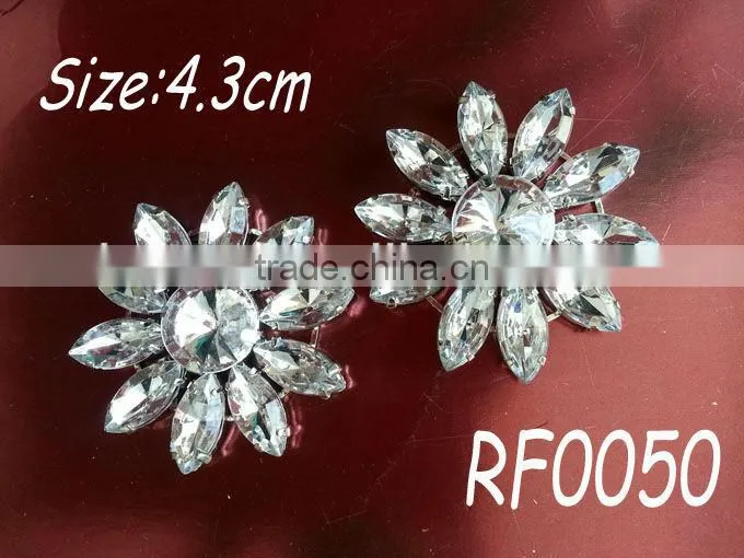 RF 0055 In stock, wholesale sparking garment flat back rhinestone button