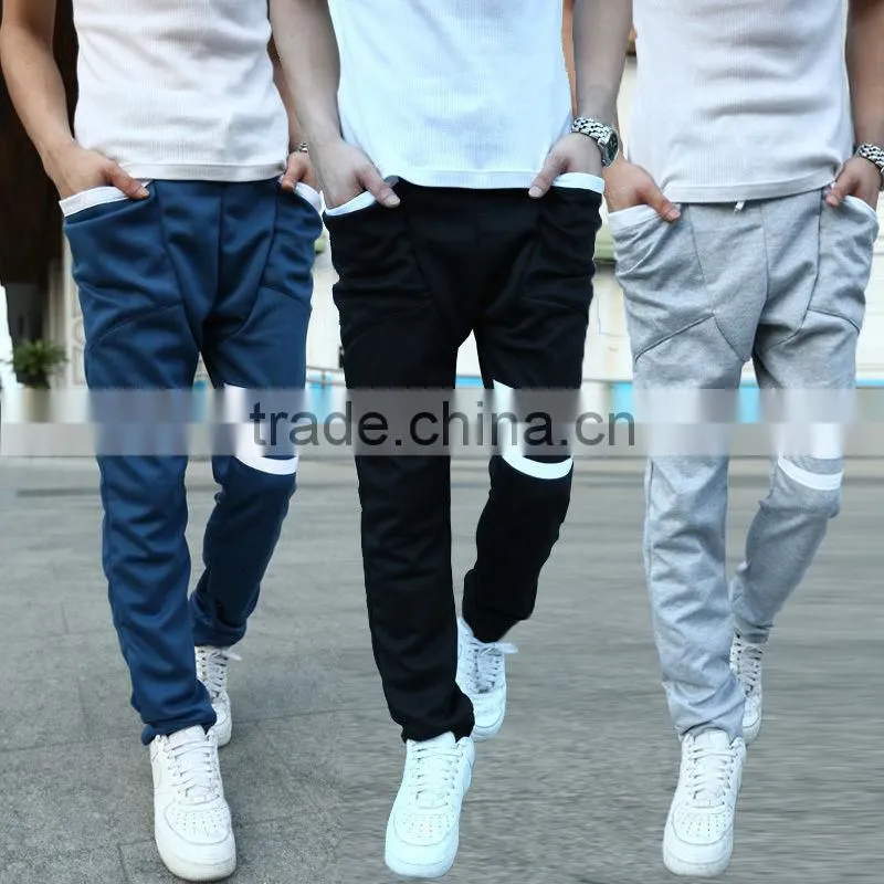 casual wholesale custom men's cotton blank Training running Track thick sweatpants Jogger Sports pants in 2015 winter/autumn