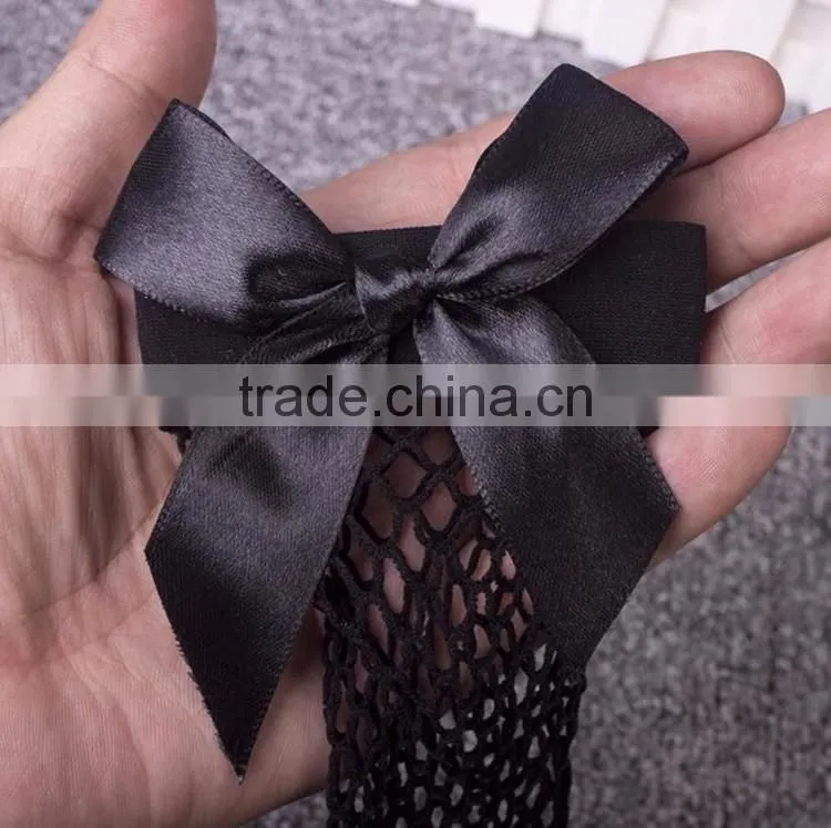 High Quality Fashion New Arrival Women Sexy Fishnet Socks/ fishnet socks with colorful bow tie