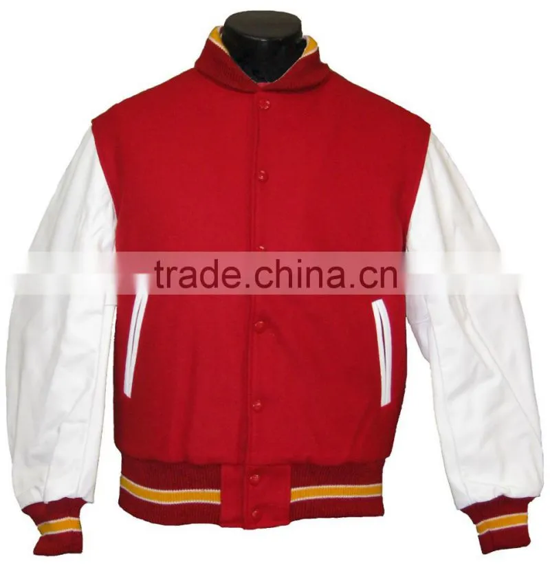 most fashion high quality crop varsity jacket