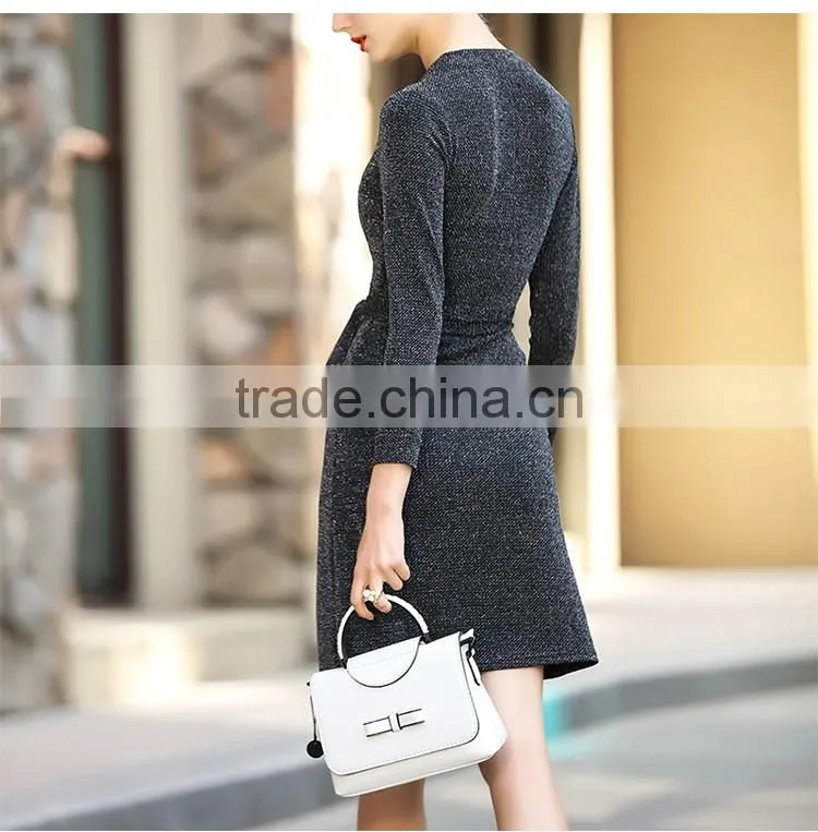 Women deep v-neck sexy nighty dress korean office dress casual one piece dress xxl black