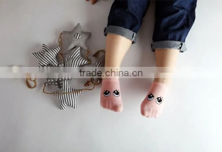 Top Selling for Baby Kids Small Infant Socks Big eyes antiskid Cotton children Socks Cartoon Socks