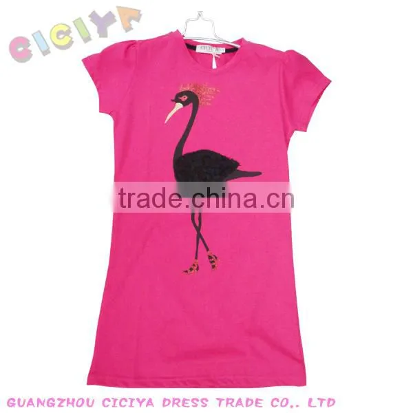 Latest arrival 2014 young girls fashion t-shirts printed summer maiden designs tshirt