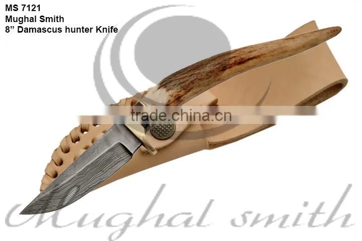 Damascus skinner knife/Hunting knife/wood handle