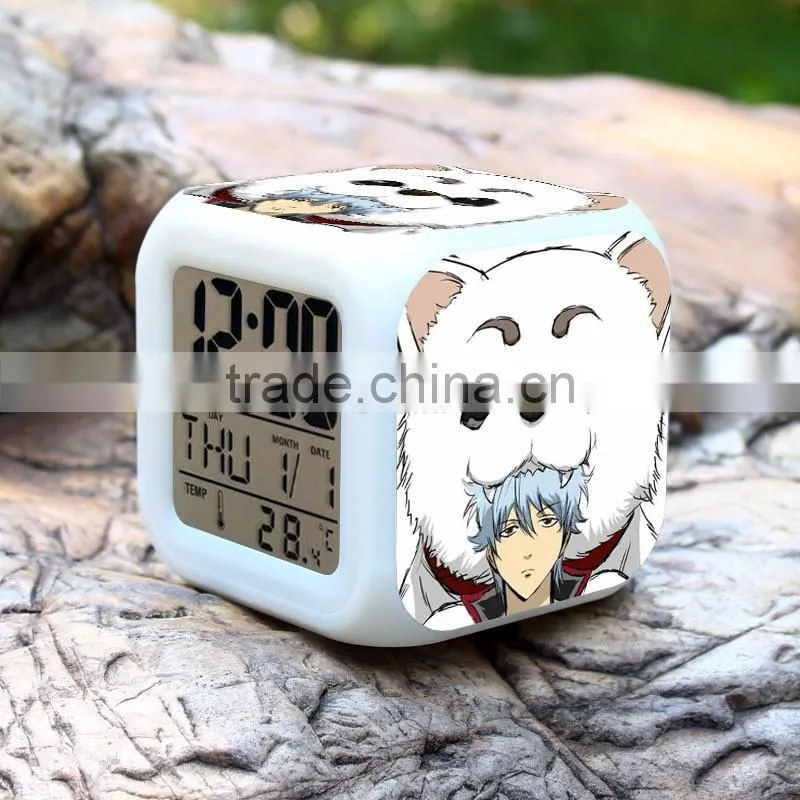 (Hot Anime) Led clock Gin Tama Alarm clock,LED digital clock, low price led digital clock display