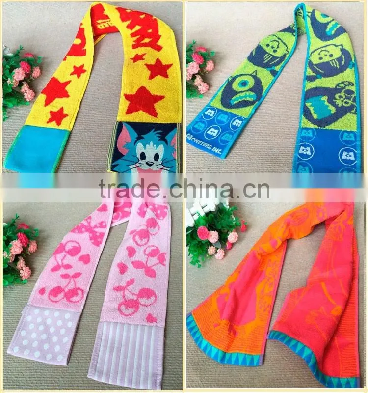 Textile wholesale cotton jacquard sport towel custom