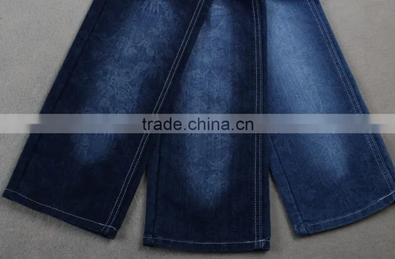 China stocklot cotton poly stretch denim fabric for jeans garments