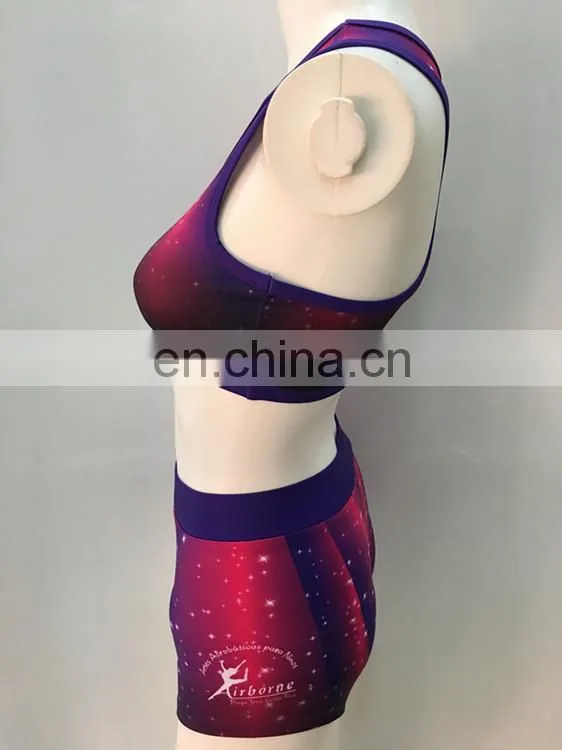 2017 Hot sale girls dance crop top clothes