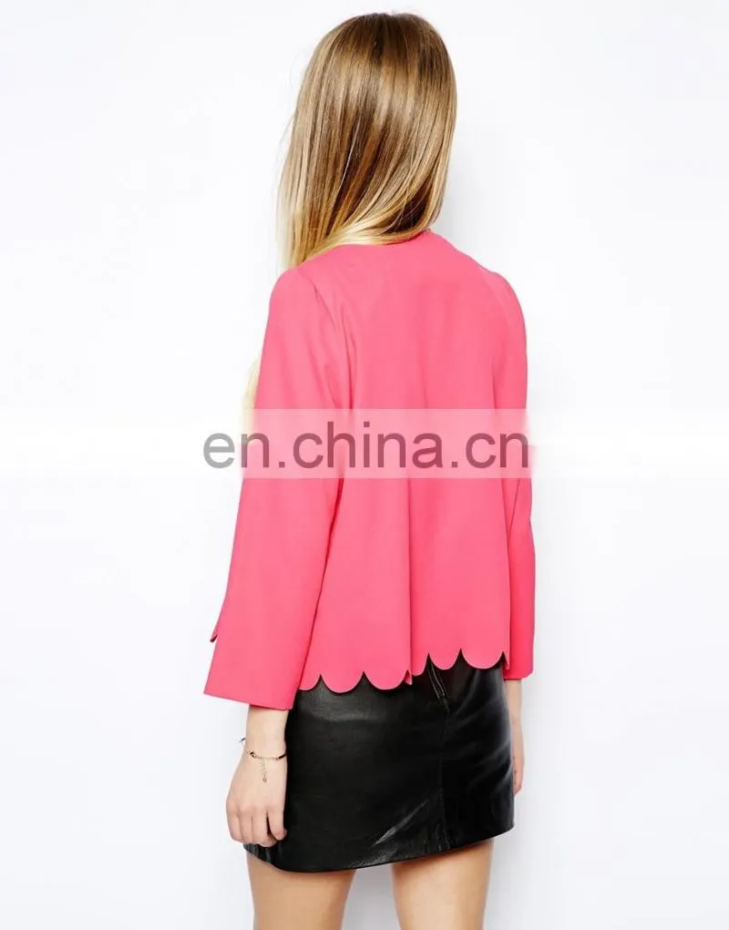 Hot new products coat for 2015 women blazer for latest formal blazer design in China