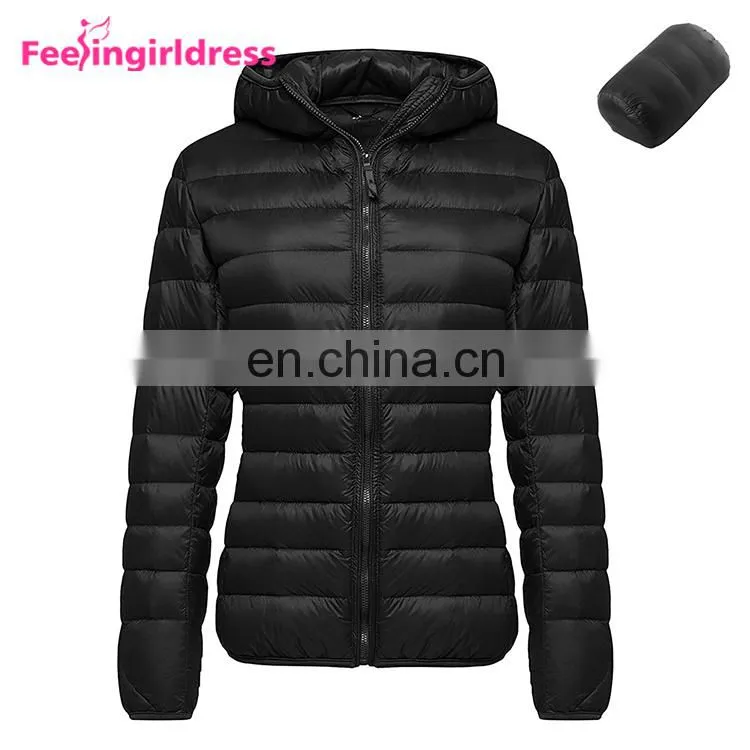 Best Selling Winter Ultra Light Red Women Goose Down Jacket For Winter