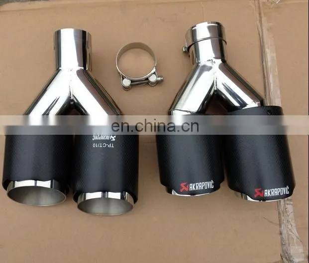 2017 Hot sell Akrapovic carbon fiber muffler pipe/carbon exhaust tail pipe