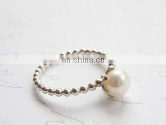 Wholesale fashion design Romantic bead pearl ring mountings