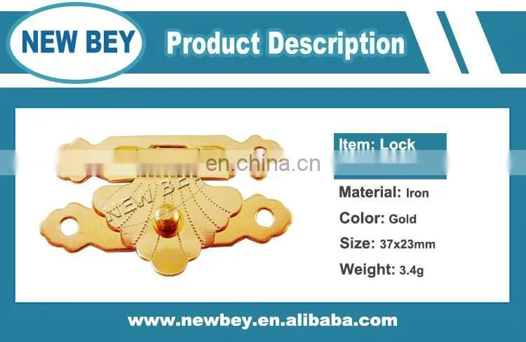 Manufacturer supply golden metal small jewelry box lock