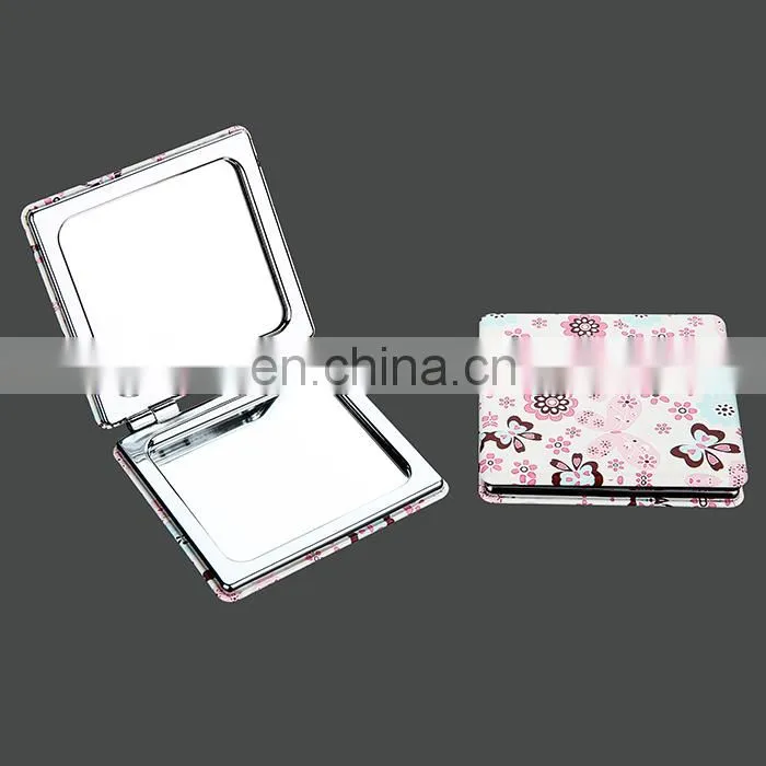 Personalized PU leather cosmetic mirror