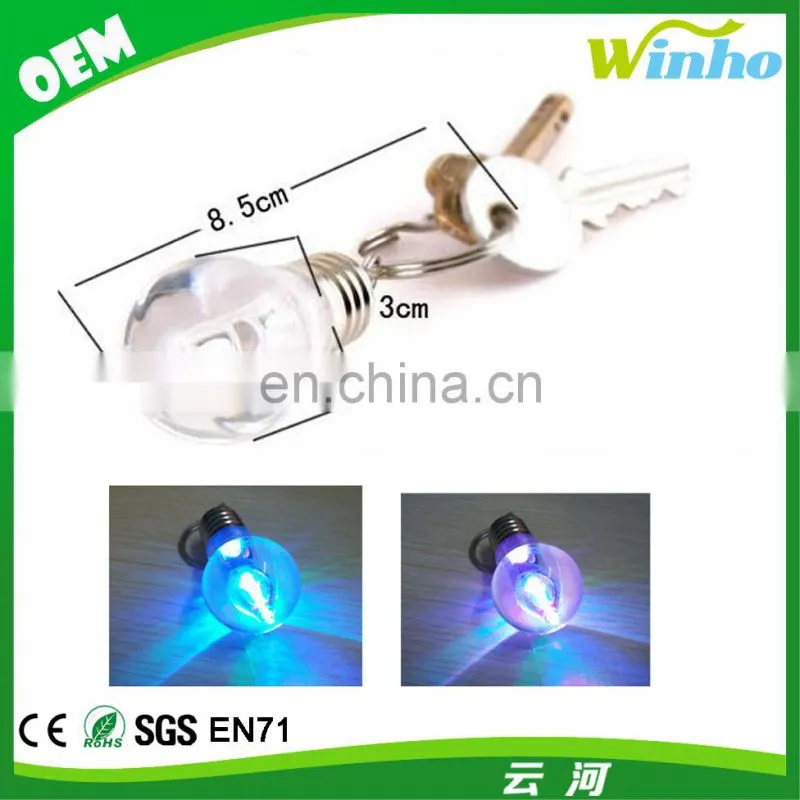 Winho creative led light bulb shaped keychain