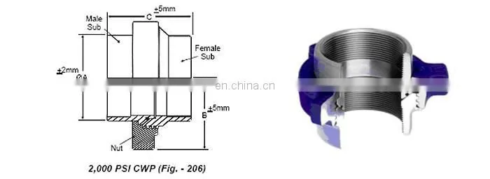 API standard male/female weco figure 100 200 206 207 400 1002 1003 1502 hummer union