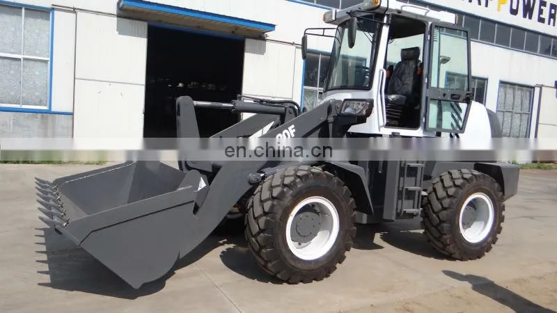 China ZL20 white colour wheel shovel Loader with 4 in 1 bucket and V-blade,