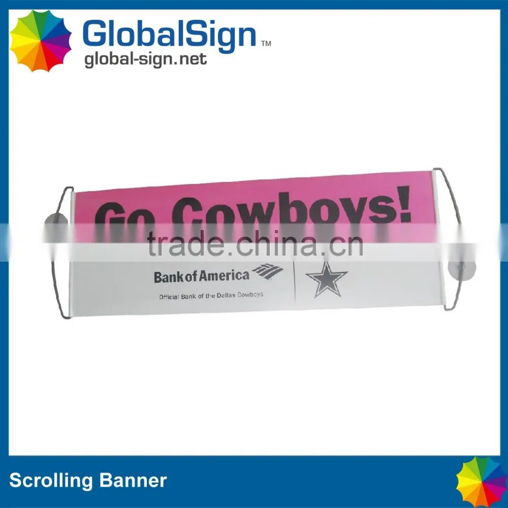 advertising scrolling fan banners