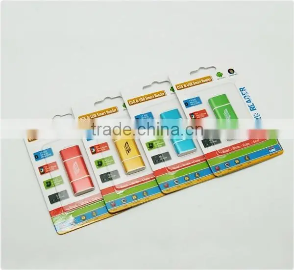 Aluminium Alloy TF card Micro USB OTG Smart Card Reader
