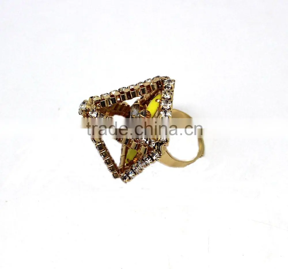 2015 fashion 3D hollow Diamond ring Fashion Design party style Ring, Diamond Ring