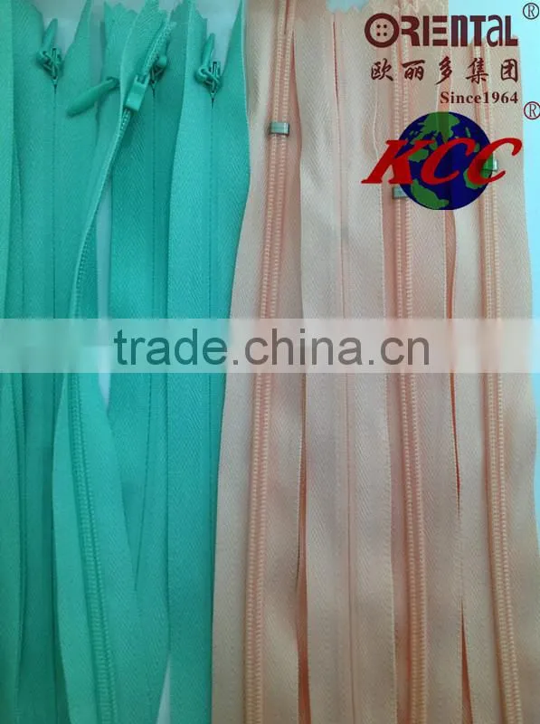 4# invisible zipper/ dyeable tape KCC zipper Hot