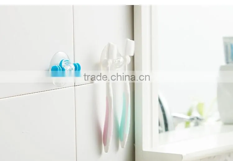 Round Silicone Suction Plastic Toothbrush Holder Hot Selling