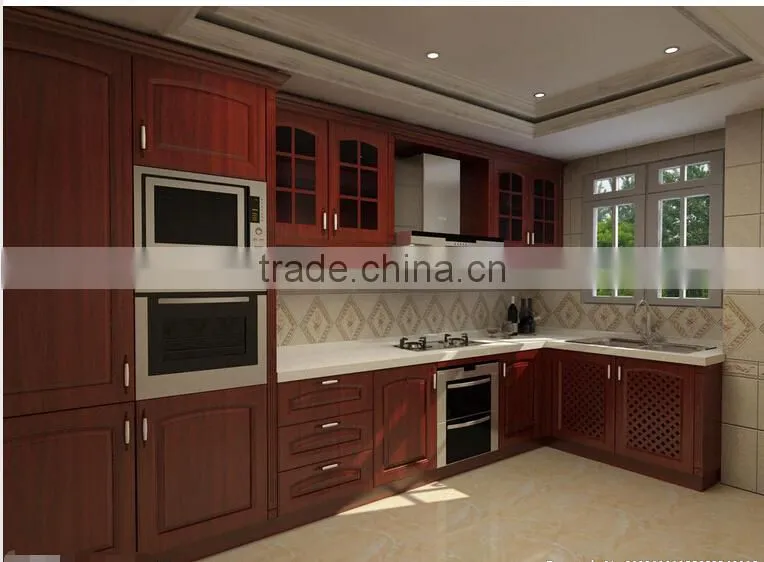 European style classic PVC kitchen cabinet