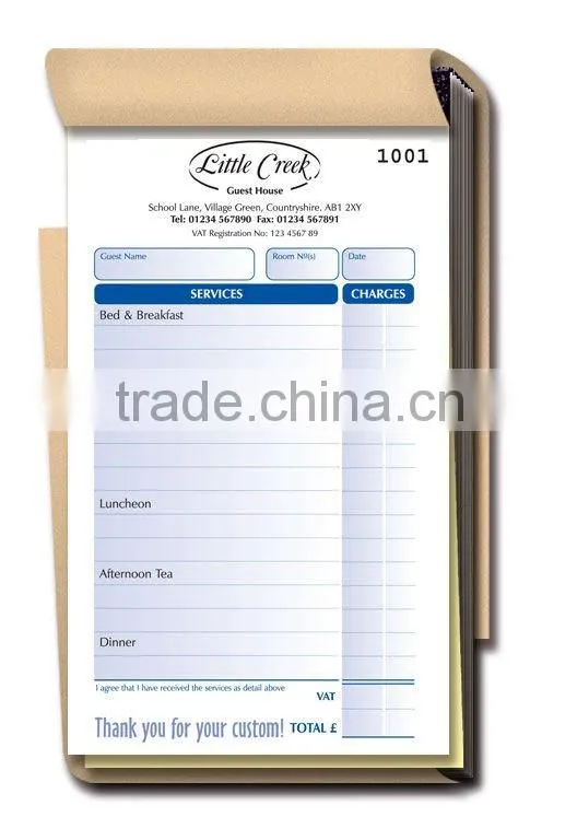 Commercial Bill Book Printing
