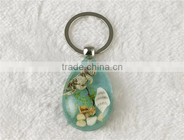 Real bug flower sea horse scorpion wholesale key chain rope