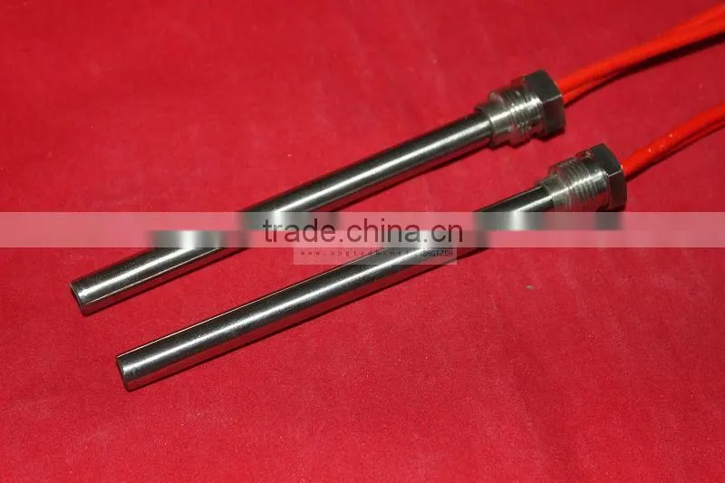 Stainless steel electrical cartridge resistance heater with flange