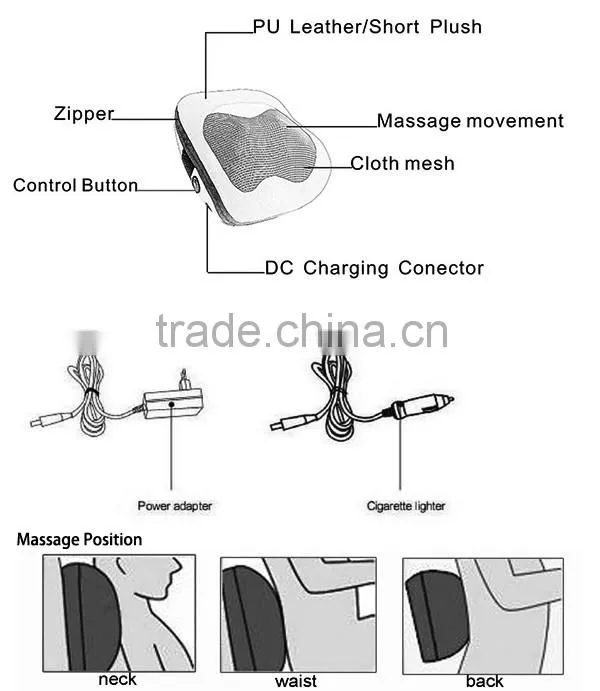 2016 Hot sale electric massage pillow