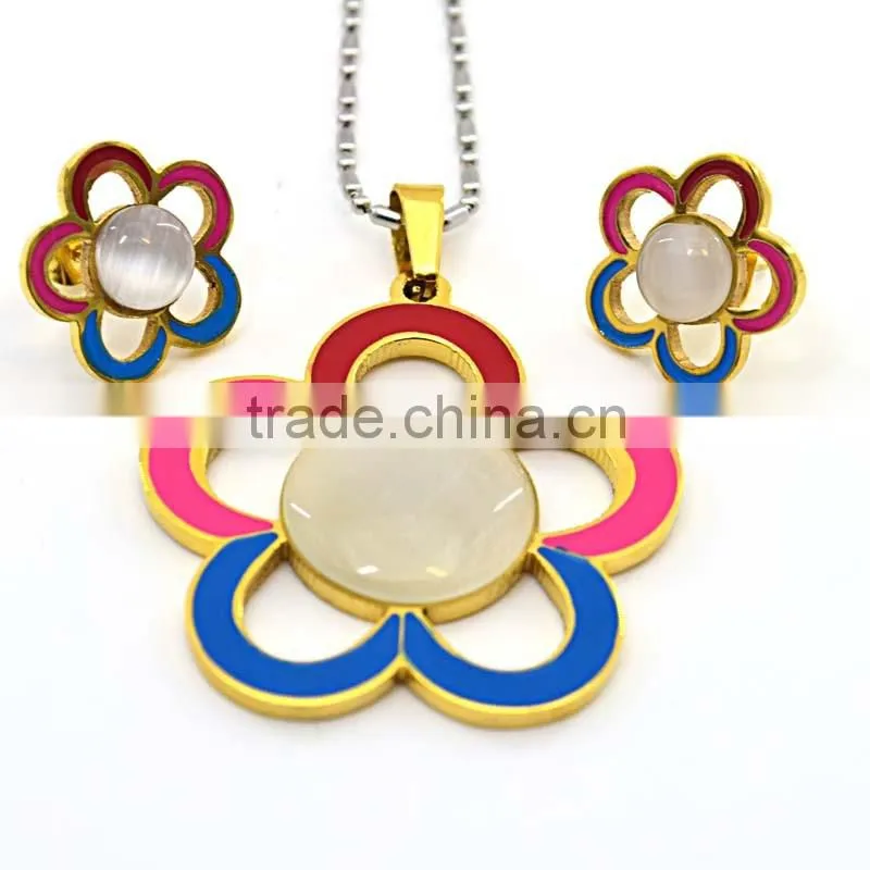 China Stainless Steel Jewelry Factory Wholesale Brazilian Costume Jewelry Set