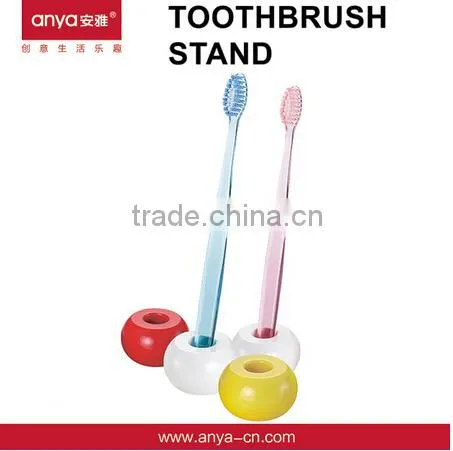 D711 Lovely Creative Frog Shaped Malemine Plastic Bathroom Accessories One Tooth Tumber One Toothbrush Holder