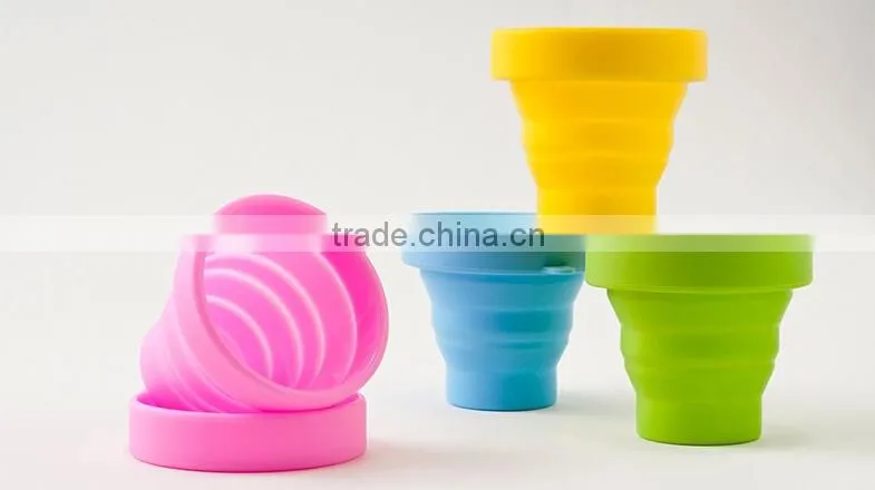 2015 silicone collapsible water bottle, water sport cup