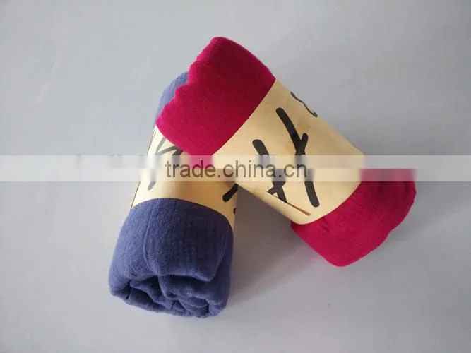 Wholesale Fall Winter Solid Color Cotton Viscose Fashion Ladies Plain Shawl Scarf