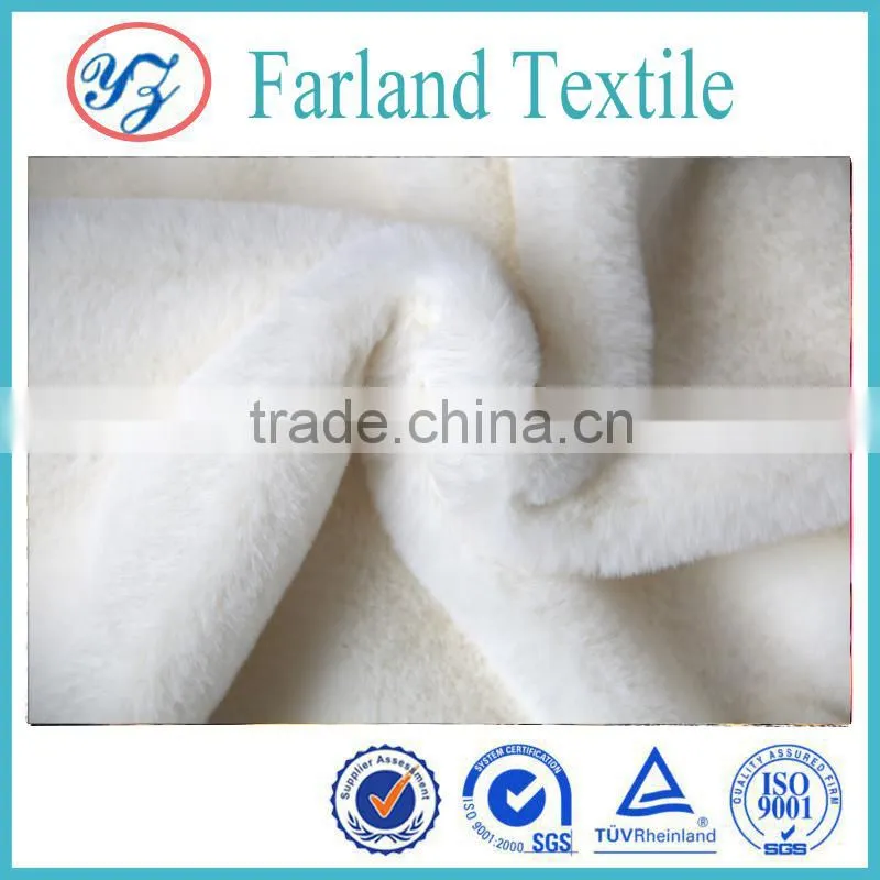 Snow white Fleece fabric for fleece hat pattern fleece hat making