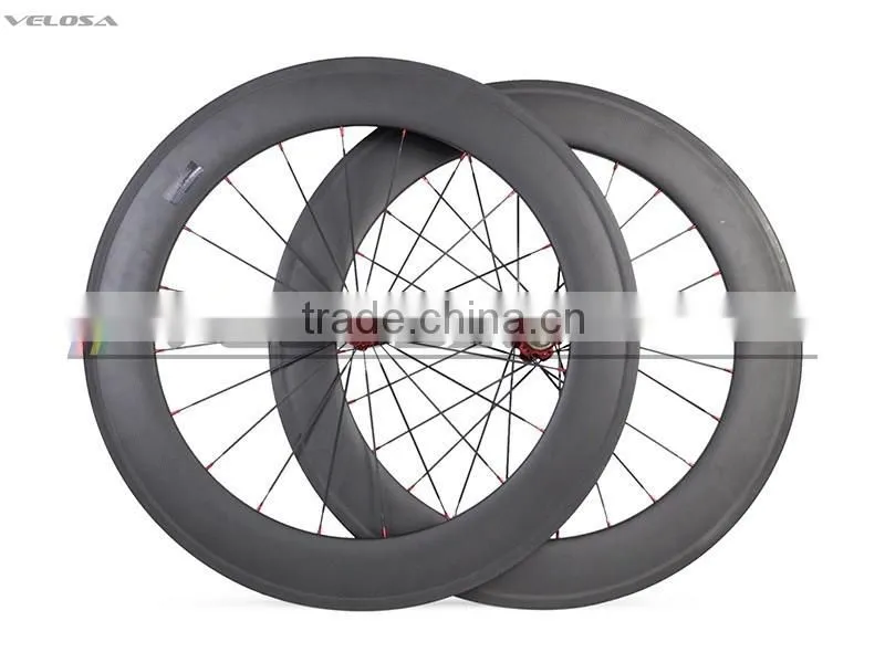 Velosa 700C 88mm Road Wheel Carbon Fiber Cycle Wheels for Road Bike Carbon Wheelset Hot Sale novatec 271