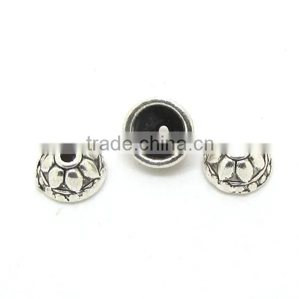 JS0957 Wholesale metal flower end caps for jewelry or tassels