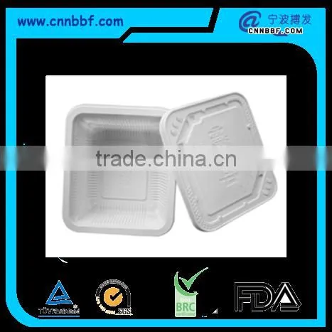 Take away cornstarch food plate with lid for lunch