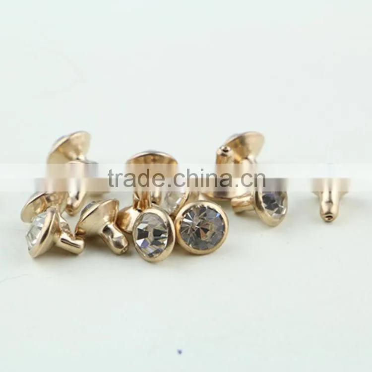2015 shining plug rivet diamond rivets for shoes