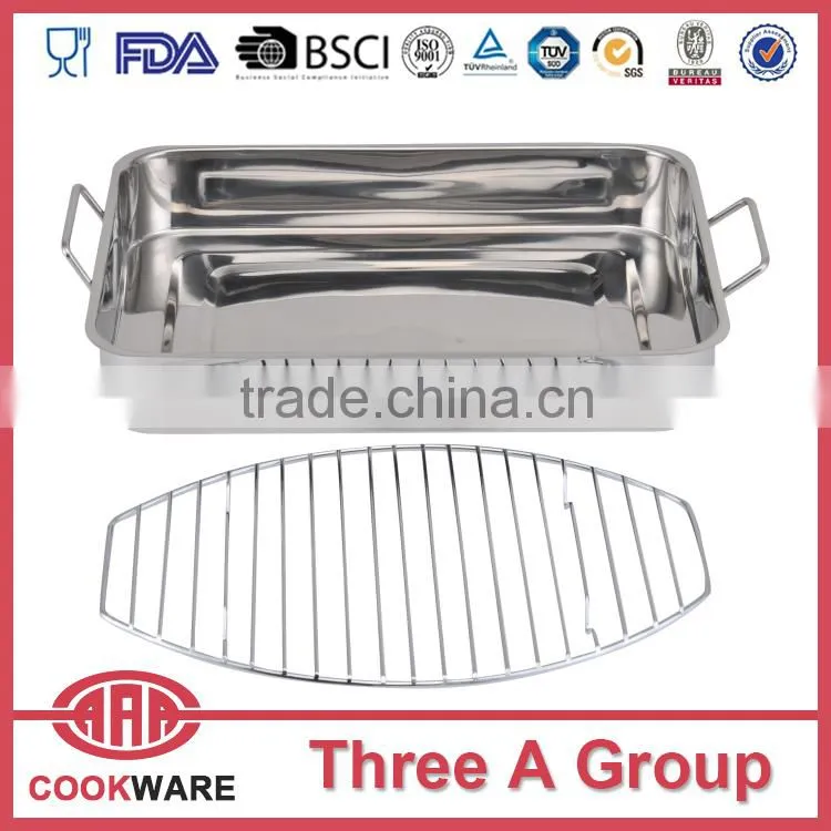 Stainless steel oval roaster / Hard anodized roaster
