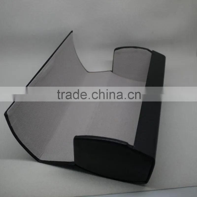black pu leather handmade optical case