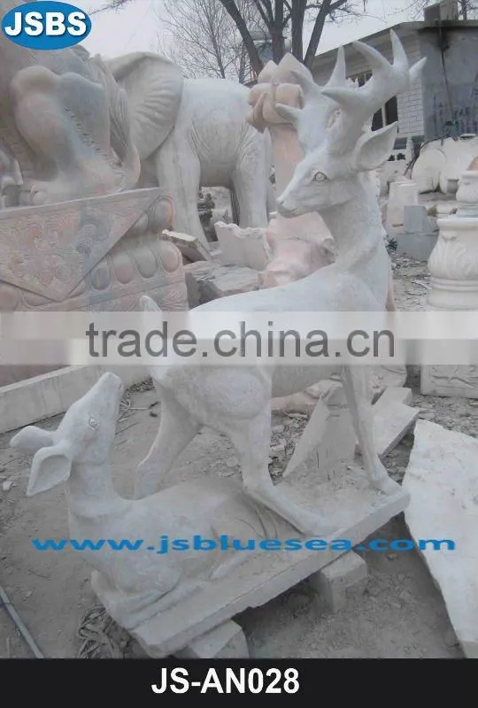 White marble carving of dog for sale