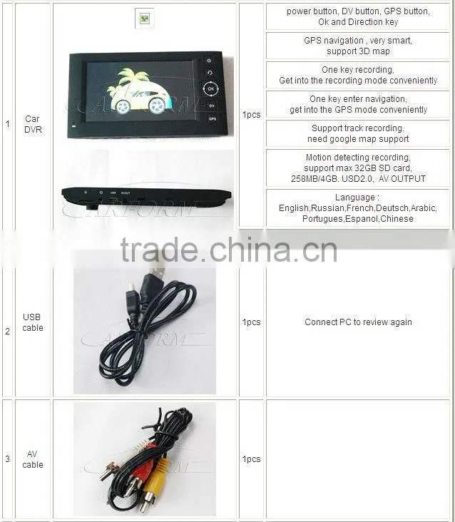 gps navigator car tachograph